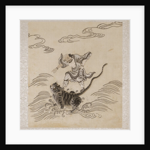 Lohan riding on the back of a tiger by Anonymous