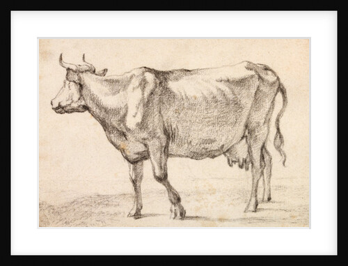 Cow walking towards the left by Paulus Potter