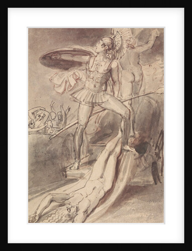 Achilles dragging the body of Hector round the walls of Troy by Isaac Tylor
