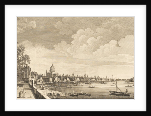 A view from Somerset Gardens to London Bridge by Edward Rooker