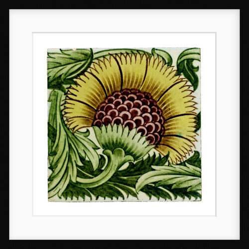 Sunflower tile by William De Morgan