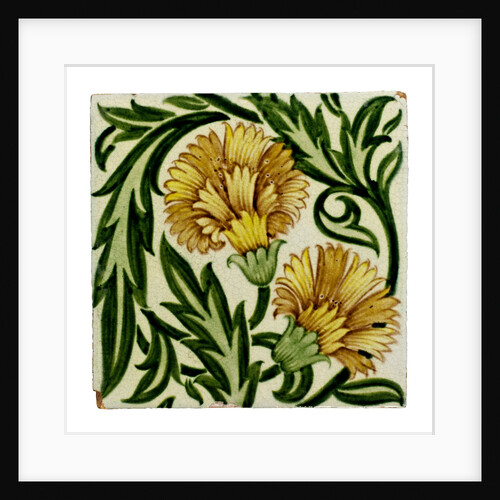 Carnation flowers tile by William De Morgan