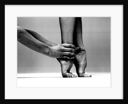 Lauren Potter's feet held by Jonathan Lunn by Anthony Crickmay