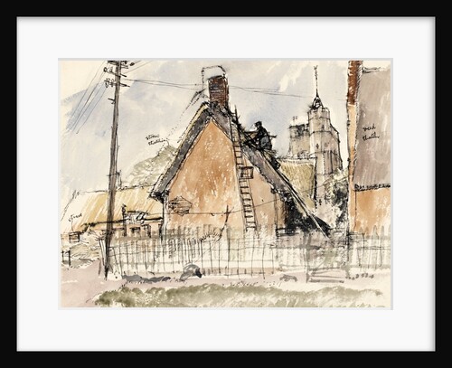 Thatching at Cavendish by Raymond Teague Cowern