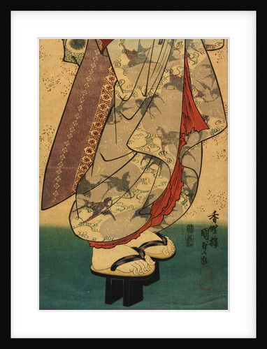 Singing girl after a bath, detail by Utagawa Kunisada I