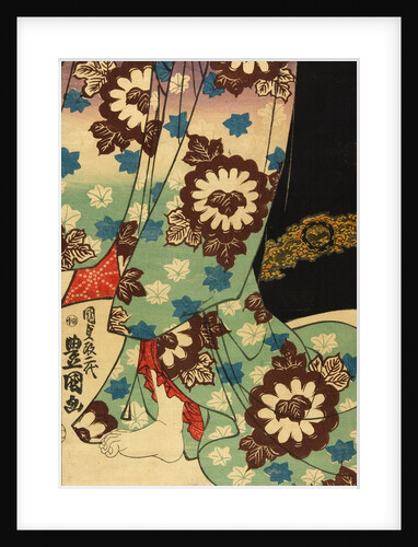 A woman looking at the moon, detail by Utagawa Kunisada I