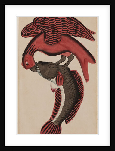 Eagle holding a fish by Unknown