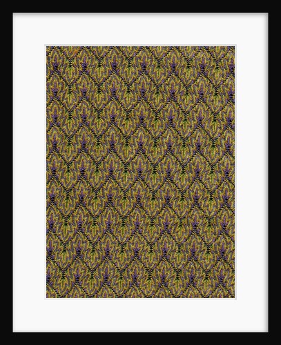 Shawl in yellow, green and purple by Unknown