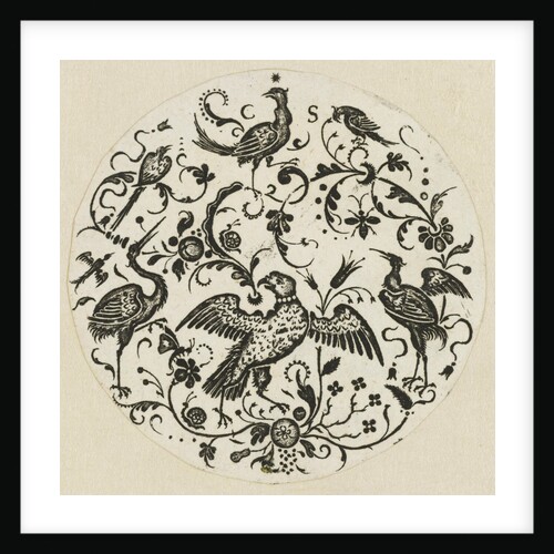 Plate from a series of six upright grotesque designs by Corwinian Saur