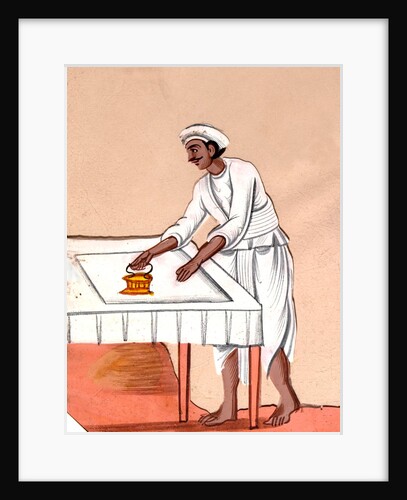 A dhobi ironing by Unknown