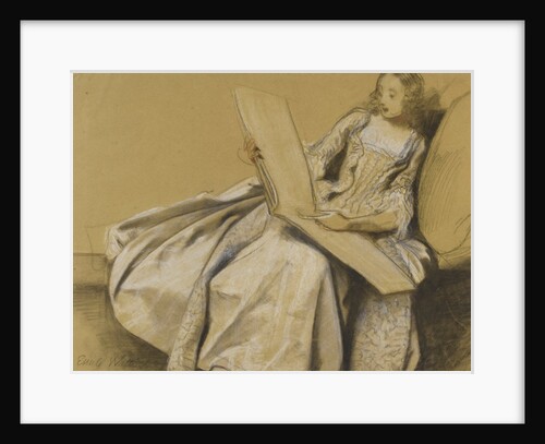 Study of a girl reclining on a sofa by Charles Emile Wattier