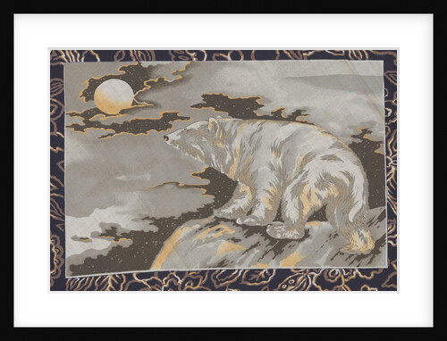 Textile depicting a polar-bear by Stevenson & Co Beith