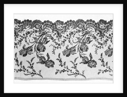 Lace with design of irises by Anonymous