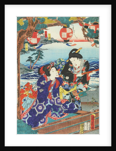 Pictures of Amusements, detail of triptych by Ichiosai Kunichika