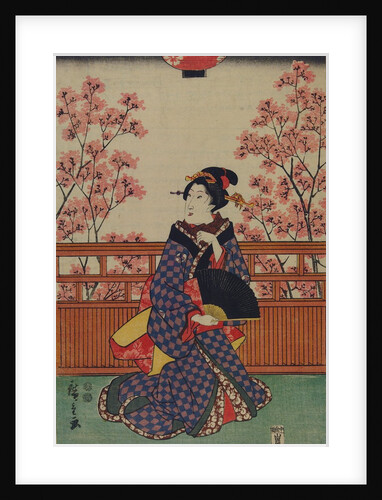 Picnic under cherry tree by Ando Hiroshige