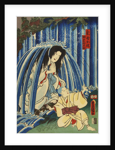 Legendary scenes, detail of triptych by Utagawa Kunisada