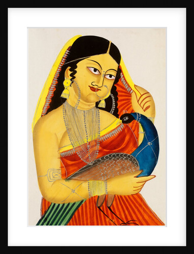 Courtesan holding a peacock by Anonymous