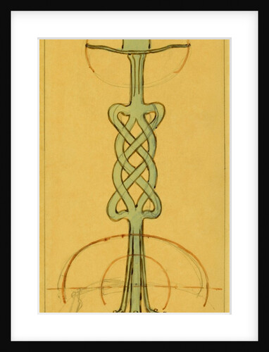 Design for an iron candlestick by Nelson Ethelred Dawson