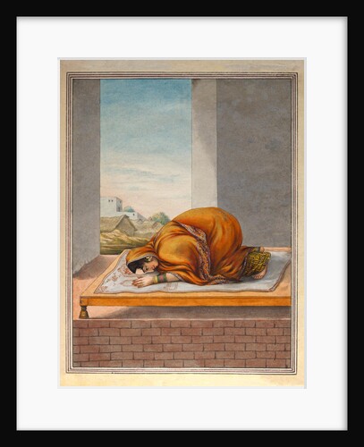 A Muslim woman worshiping by Anonymous