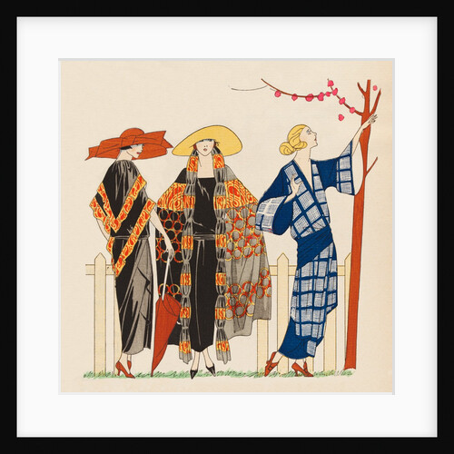Fashion plate depicting oriental-inspired garments by Anonymous
