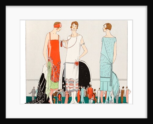 Fashion plate depicting evening dresses by Anonymous
