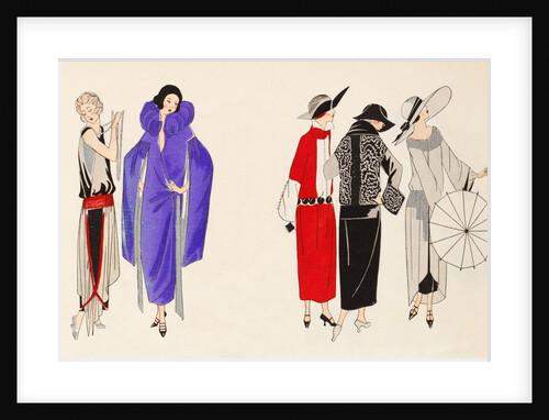 Fashion plate depicting organdy dresses by Anonymous