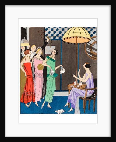 Fashion plate depicting a surprise party by Anonymous