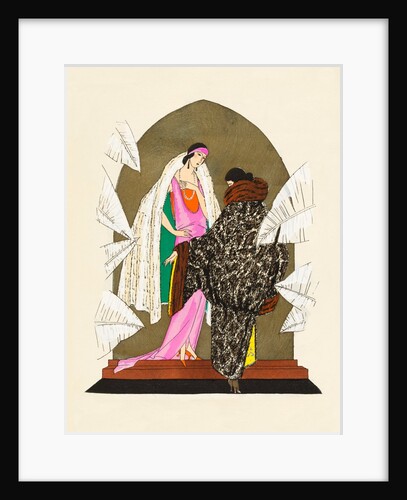 Fashion plate depicting A La Reine D' Angleterre and A.Wilmarts designs by Anonymous