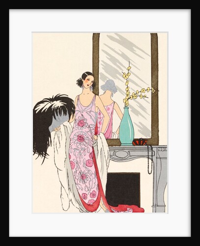 Fashion plate depicting a design by Drecoll by Anonymous