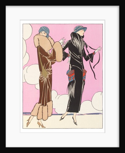 Fashion plate depicting two designs by Philipe de Gaston by Anonymous