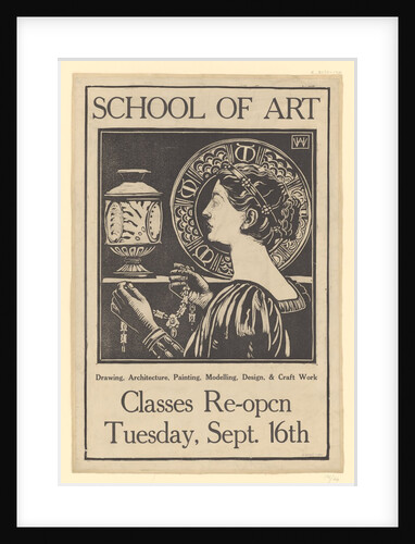 Poster advertising Farnham School of Art by William Herbert Allen