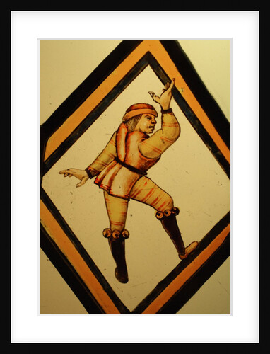 The Betley Window stained glass panel, detail of a dancer by Stuart Cox