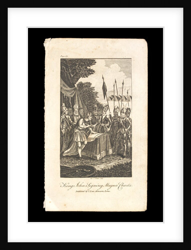 King John signing Magna Charta by Anonymous