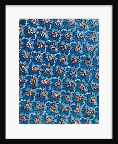 Woven silk dress fabric with fruits and flowers by Anonymous