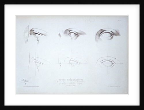 Cours Préparatoire, depicting images of eyes by Anonymous