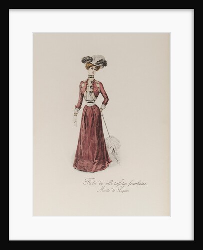 Robe de ville taffetas fremboise by Jeanne Paquin