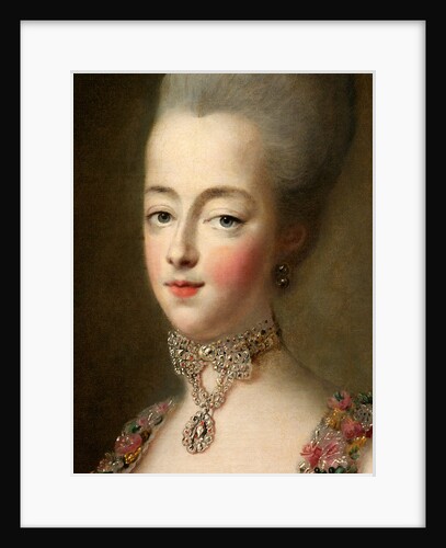 Marie Antoinette, Queen of France, in a court dress, detail by François-Hubert Drouais