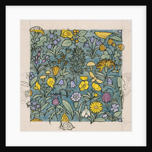 Design depicting a forest by Charles Francis Annesley Voysey