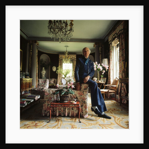 Sir Cecil Beaton in the living room of his home by Anthony Crickmay