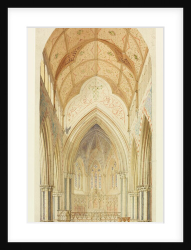 Truro Cathedral, looking from the nave into the choir of the cathedral by William Burges