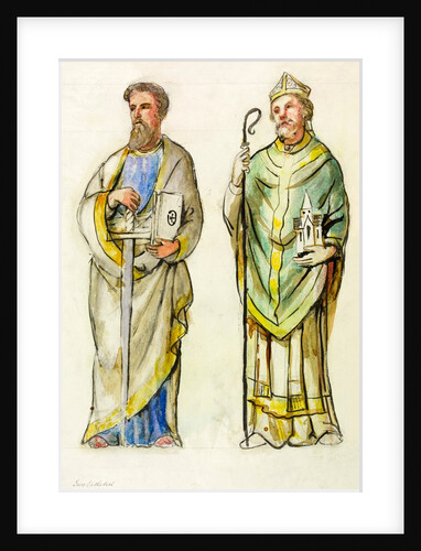 Truro Cathedral, detail of St Paul and another by William Burges