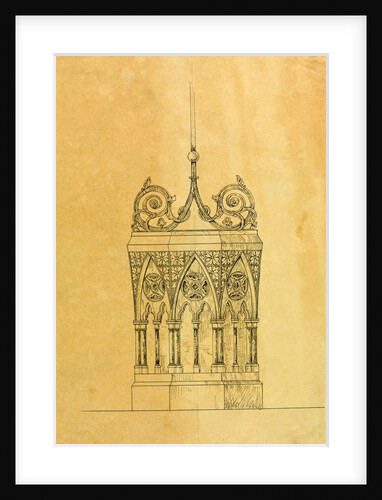 Truro Cathedral, detail of a study of a font by William Burges