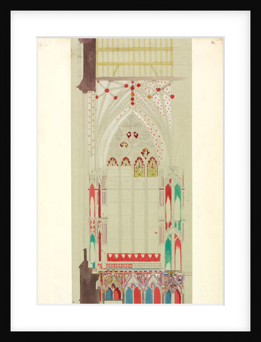 Ely Cathedral, elevation of Chapter House by William Burges