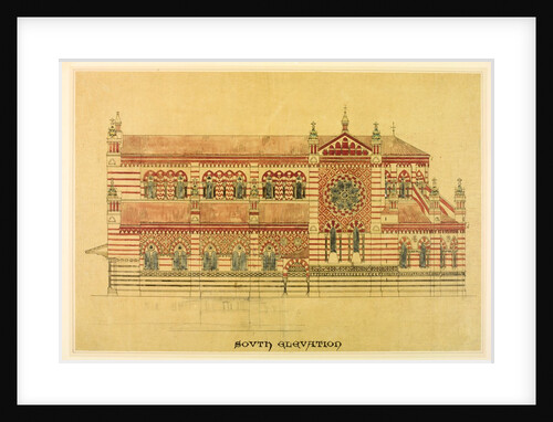 Constantinople Church, southern elevation by William Burges