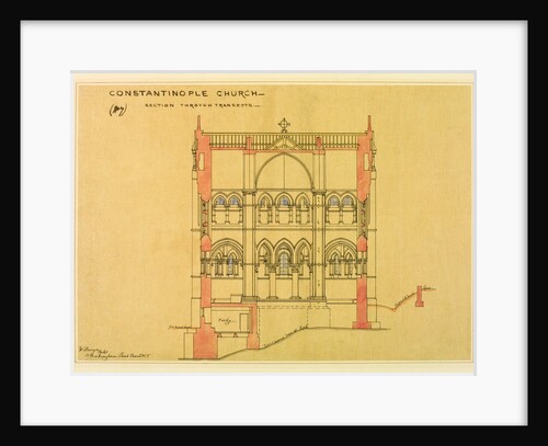 Constantinople Church, looking through the transepts by William Burges