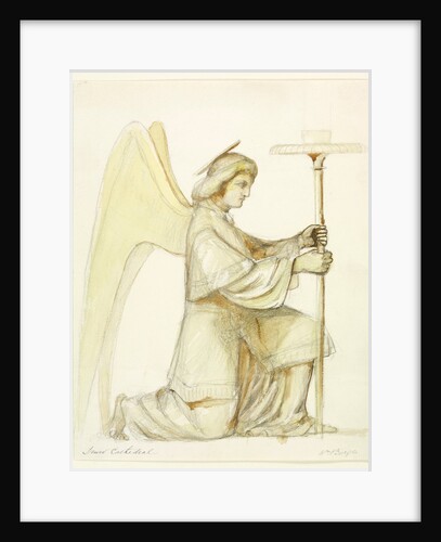 Truro Cathedral, detail of kneeling angel holding candlestick by William Burges