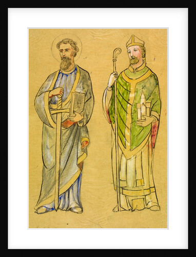 Truro Cathedral, detail of St Paul and another by William Burges