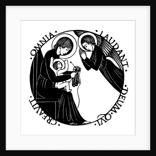 Madonna and Child with Angel: Madonna Knitting by Eric Gill