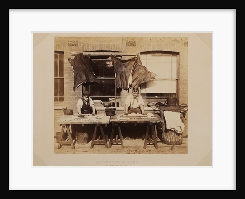Leather tanning at Bevington and Sons leather factory by Unknown