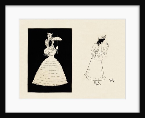 Silhouettes of two female figures by Anonymous